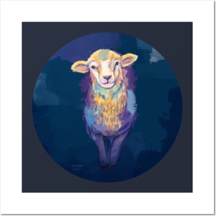 Sheep Portrait - Abstract Animal Painting Posters and Art